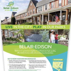 Belair-Edison neighborhood promotional flyer